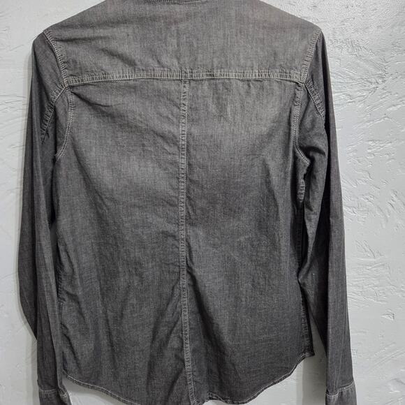 Calvin Klein Jeans Woman's Black Button Down Shirt with Snaps and Pockets size S - Picture 3 of 6